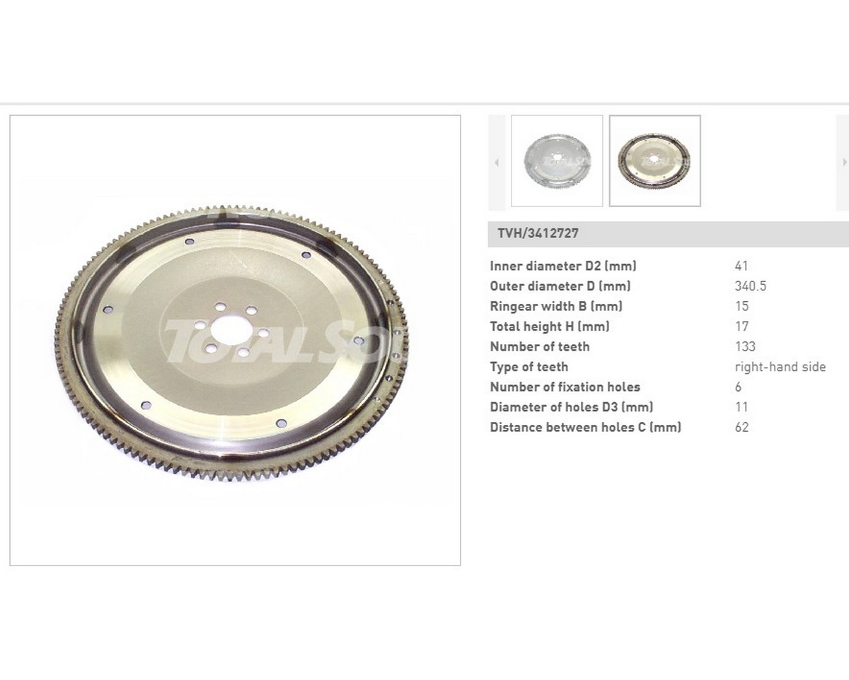 Маховик (дв.4y) КПП Toyota [321012280071; Fol./ a-ee01-051a-1002a; tvh/ 3412727]